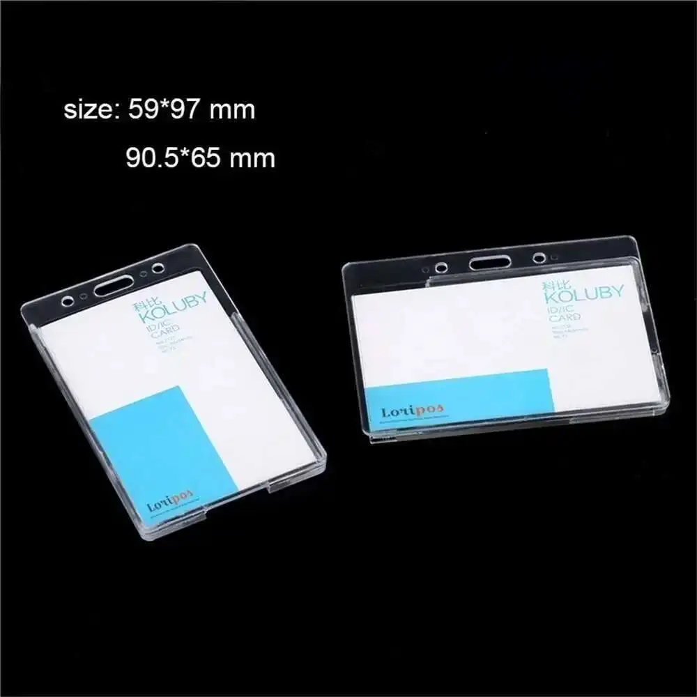 85*54mm Transparent 7127 Card With Muti-color Lanyards Exhibition Staff For Office Id Name Tags And Badge Holder