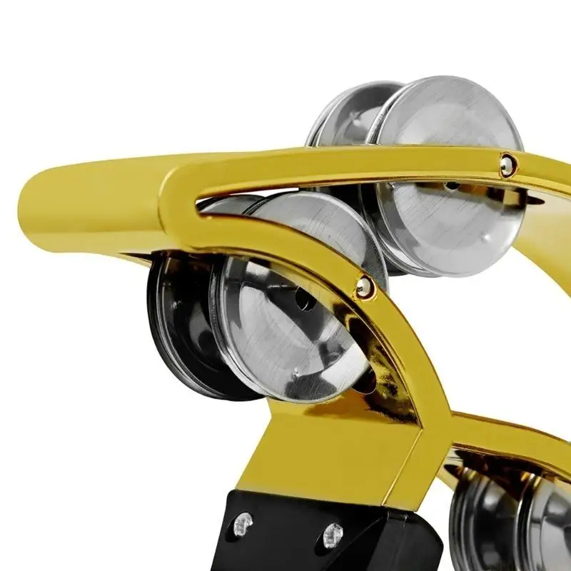 U2JB 탬버린 성인 키즈 휴대용 탬버린 금속 징글 타악기