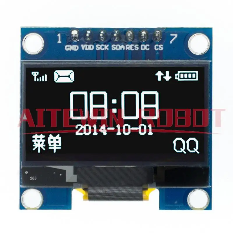 1pcs 1.3 인치 oled 모듈 흰색/파란색 spi/iic i2c 통신 색상 128x64 1.3 인치 oled lcd led 디스플레이 모듈 1.3 oled 모듈