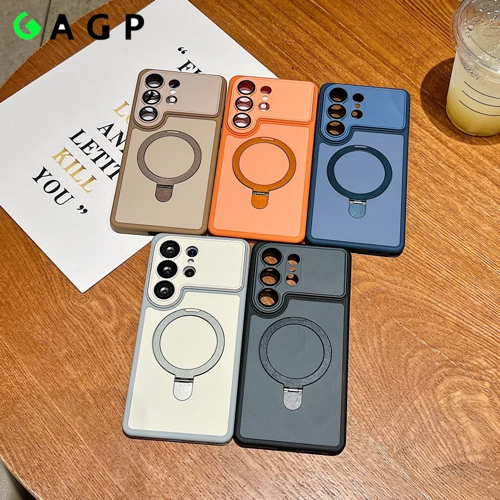 Luxury Bracket Holder Stand Magnetic Double Color Cover