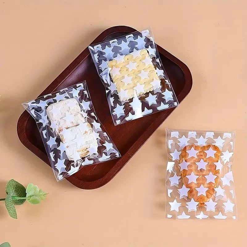 Star Self-adhesive Bags 100 pcs For Card Packaging Card Sleeve Gift Jewelry