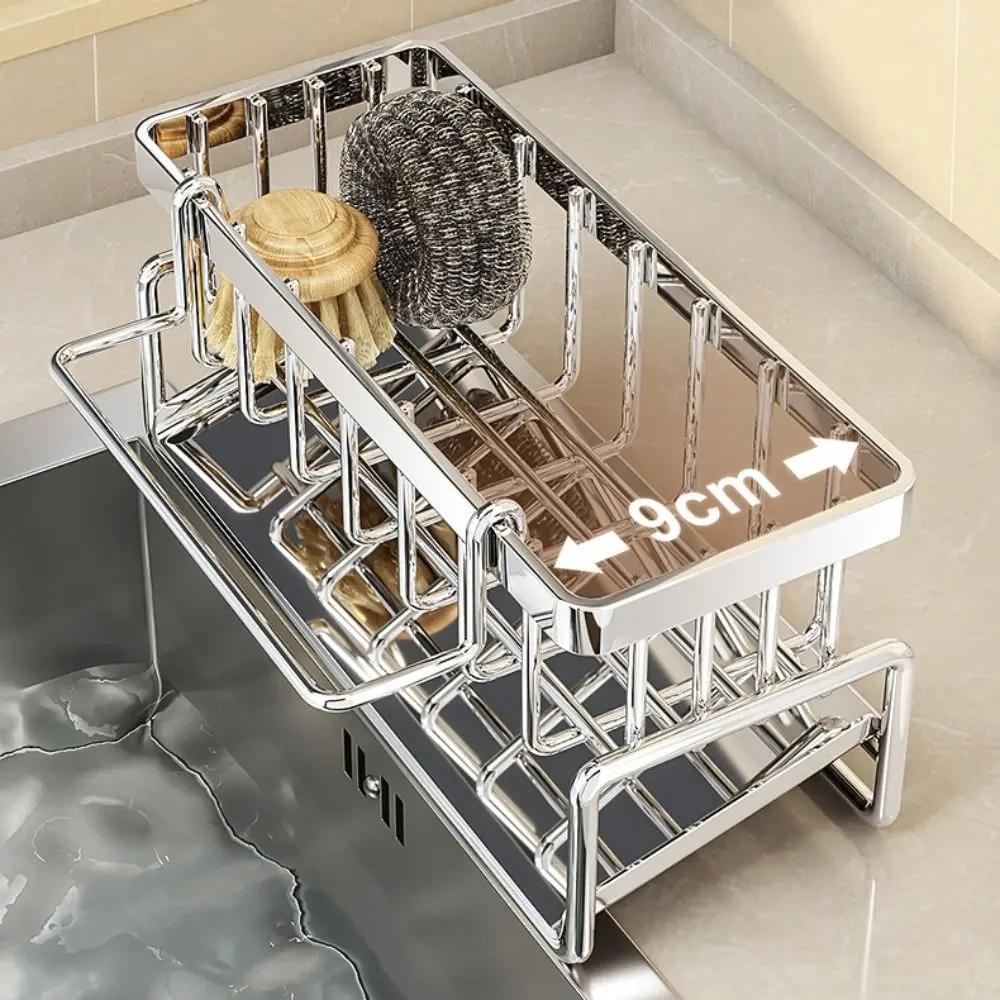 New Portable Sink Cleaning Tools Multifunctional Large capacity Drain Rack Stainless Steel Soap Basket Bathroom Shampoo Shelves