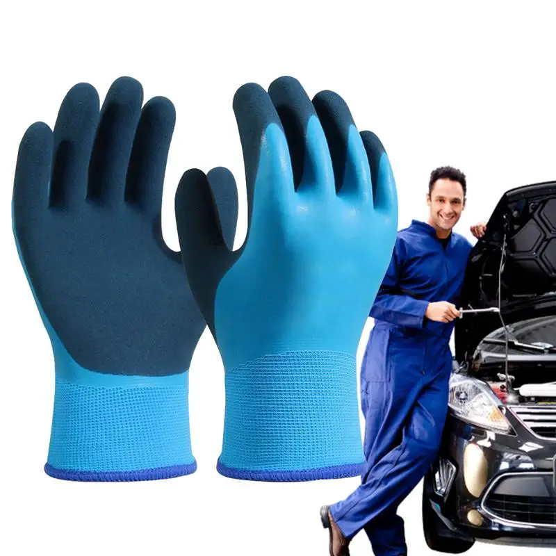 Car Washing Waterproof Winter Thermal Work Gloves Garden Antifreeze Freezer Gloves Freezer Cold-resistant Fishing