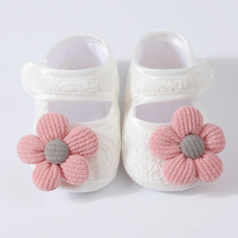 Adorable Baby Girl Bowknot Mary Jane Flats Shoes Non-Slip Sole Matching Headband Set First Walkers