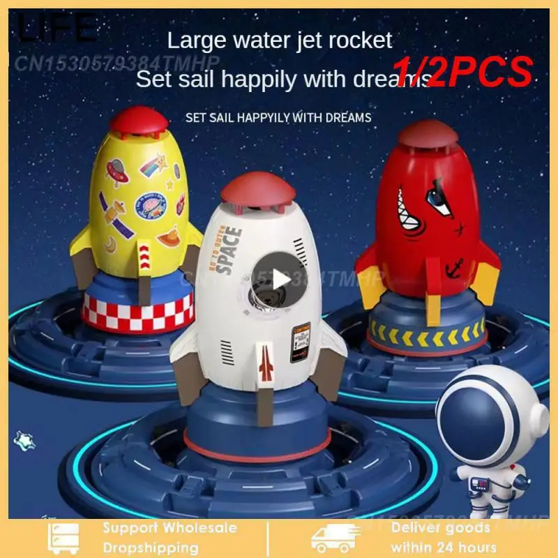 

1/2PCS Rocket Launcher Toys Outdoor Rocket Water Pressure Lift Sprinkler Toy Fun Interaction In Garden Lawn Water Spray Toys for