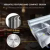 Commercial Food Warmer, 72 Qt Electric Bain Marie with 6" Deep Pans,Steam Table with Tempered Glass Cover, 1500W Countertop Stai 4