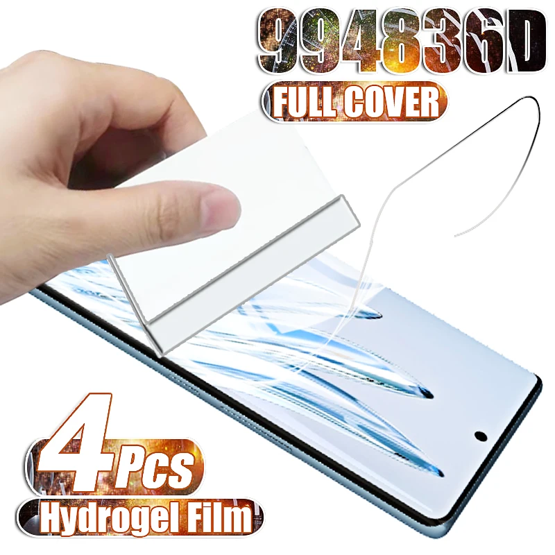 Premium 4-Pack Hydrogel Screen Protector Set - Soft TPU Film