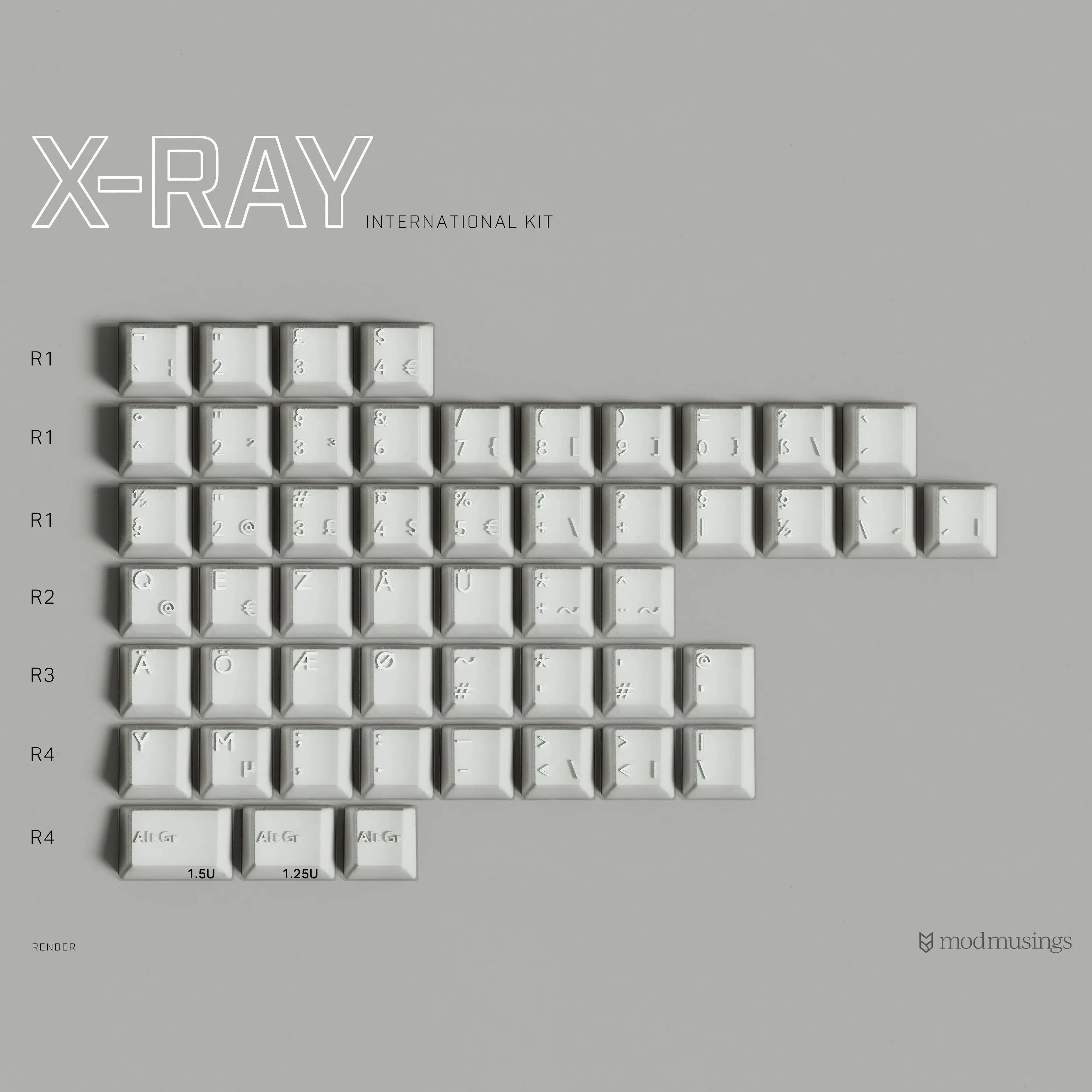 Child kit] PBTfans X-ray ABS Doubleshot Cherry Profile MX