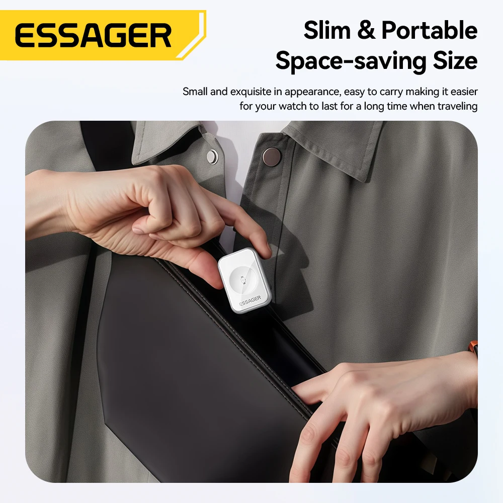 Essager Magnetic Portable Wireless Watch Charger - 5W Type-C/Lightning