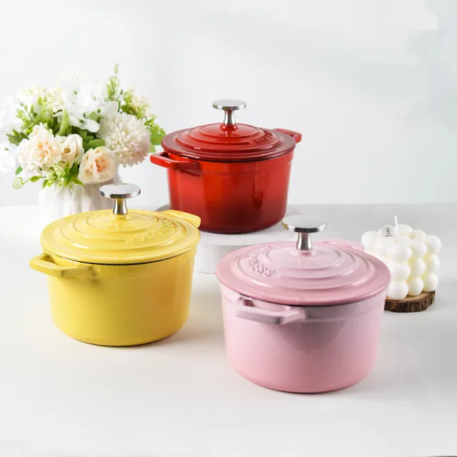 Mini Enameled Cast Iron Dutch Oven 2