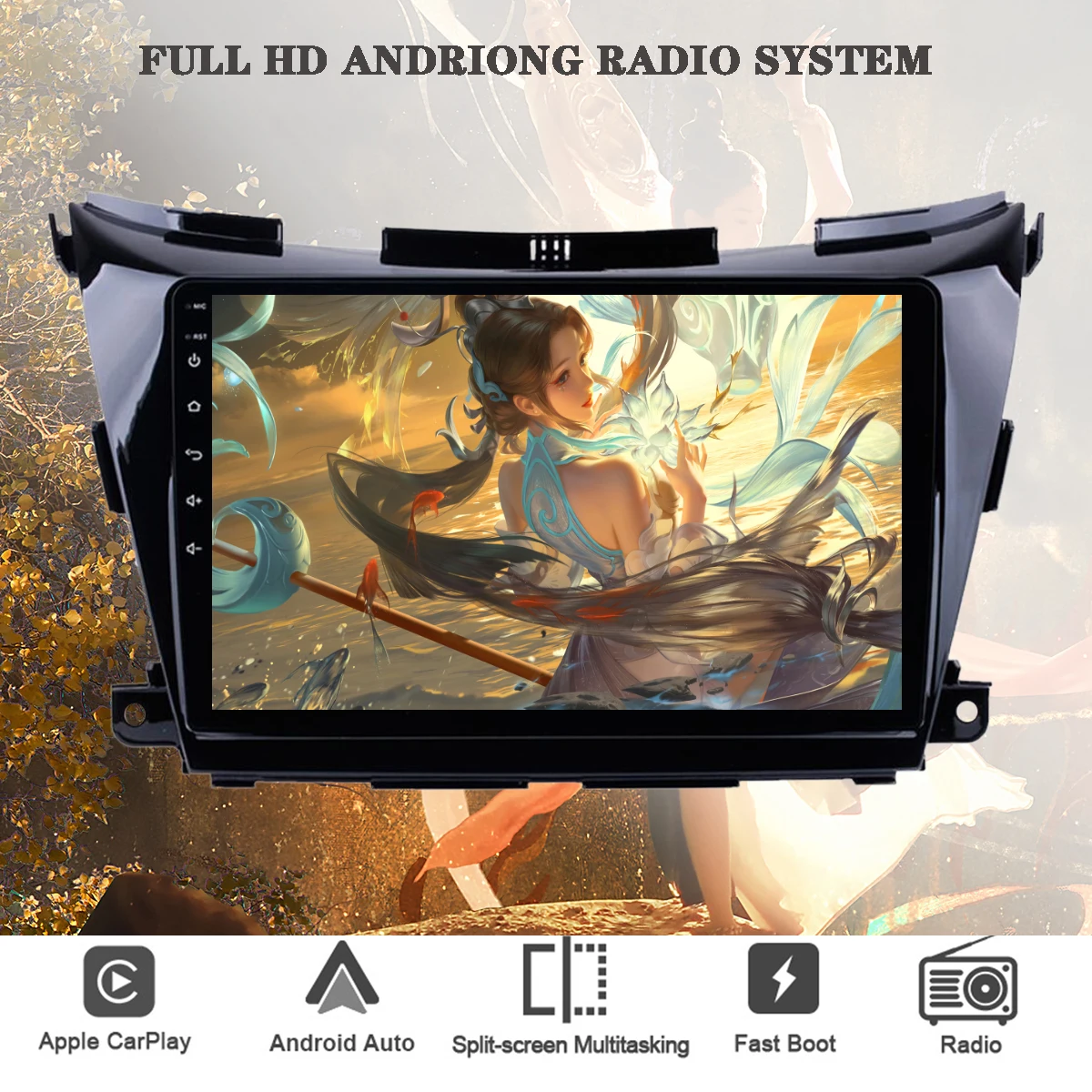 

Автомобильное радио 10,2 дюймов IPS экран FM AM стерео головное устройство Android 13 8G 128G для Nissan Murano Z52 2014 2020 GPS навигация монитор DSP