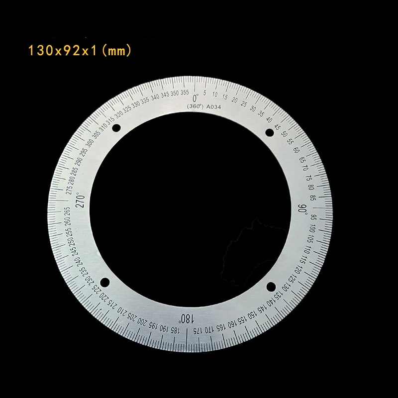 Outer Diameter 130mm Dial Scale Identification Dial Degree Graduated Circle Disk For Machine Tool Measurement Tools 130x92x1mm