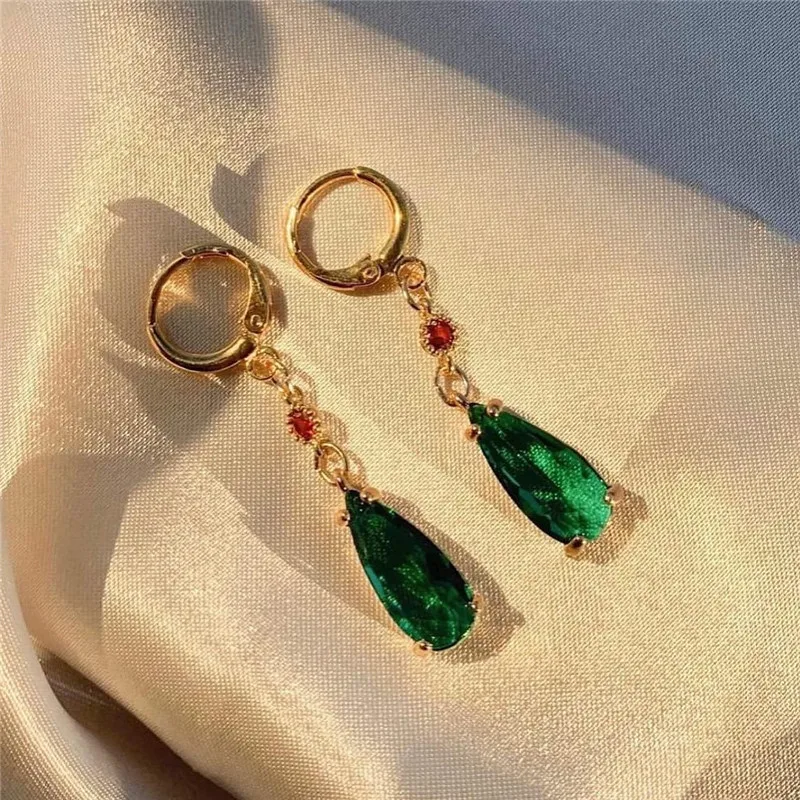 Howls Moving Castle Howl Necklace Earrings Green Jade Tear Drop Jewelry Set jewelry sets jewelry set