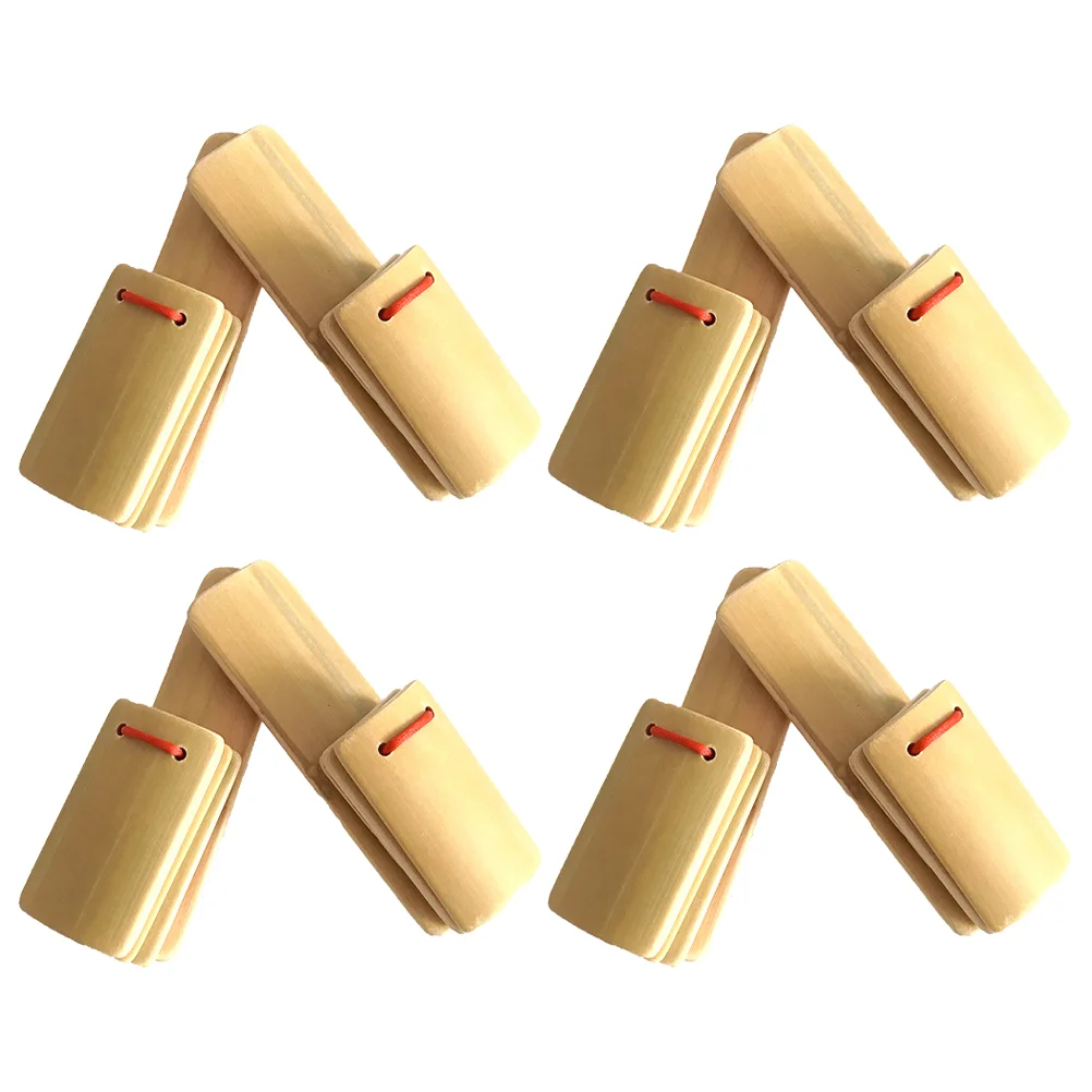 

8 Pcs Bamboo Hand Clappers China Crosstalk Kuaiban Allegros Percussion Instruments Wooden