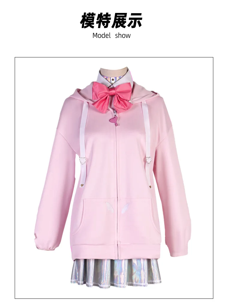 Needy Streamer Overload Ame KAngel Cosplay Hoodie Costume for Women (Unofficial)