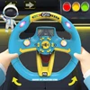 Montessori Kids Steering Wheel Toy Lighted 360-Degree Rotatable Steering Wheel Vocal Toys Musical Driving Toy Sensory Toys With 1