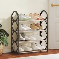 4-storey household assembled simple plastic shoe rack, space saving storage rack, outdoor shoe cabinet, hallway, small shoe rack 1
