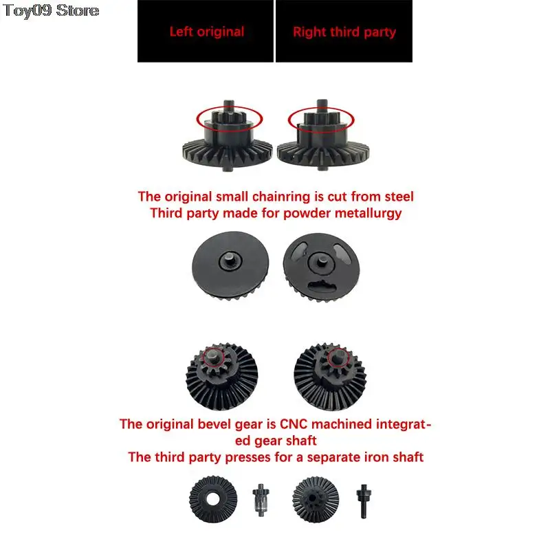 Tactical Gear Set CNC Steel Cut SHS Gear Set Helical Reinforce Torque High Speed Gear Set for Ver.2 /3 AEG EBB Gearbox Airsoft images - 6