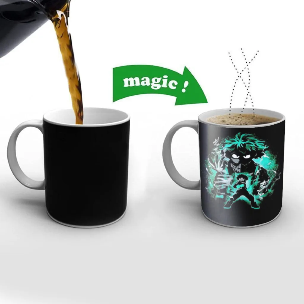 Anime-My-Hero-Academia Tea Coffee Mugs  Thermal Color-changing Cups Milk Cup Wedding Gifts