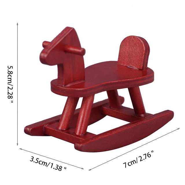 97BE Kids Interactive Treasure Dollhouse Wooden Rocking Horse Play Funny Table Toy Best Gift for Indoor/Outdoor Supplies 6