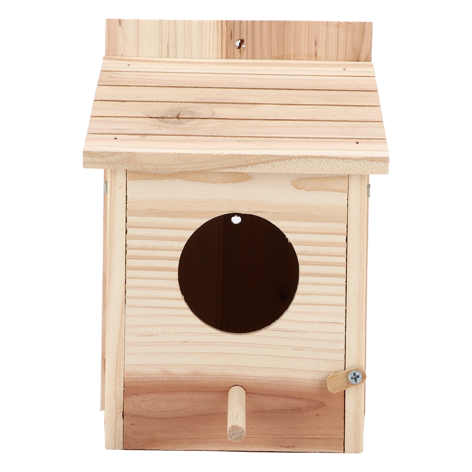 Outdoor Wooden Birdhouse Natural and Safe DIY Birdhouse Breeding Box Standing Rod bird house