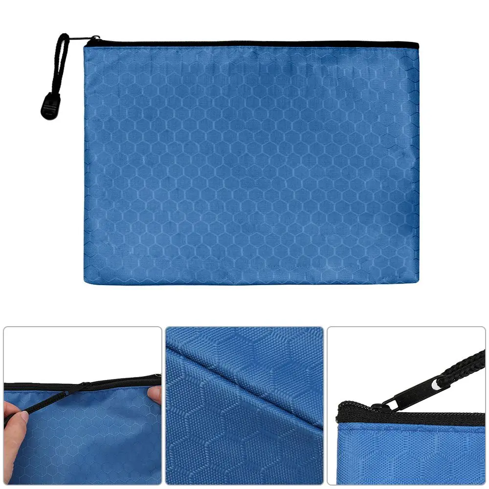 옥스포드 천 방수 지퍼 문서 가방, 문구 가방, 파일 폴더 정보 가방, 사무실 학교 용품, A4, A5, B6