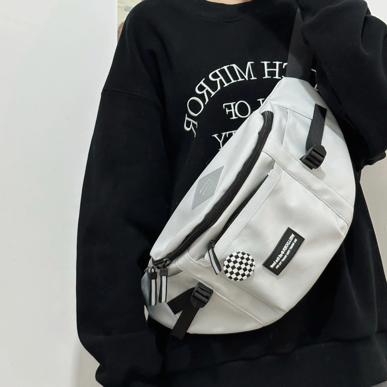 

New Crossbody Bag Versatile Chest Bag Japanese Style Sports Crossbody Bag Student Cycling One Shoulder Waist Bag