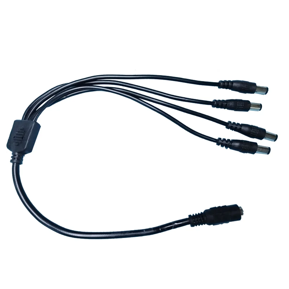 DC 전원 Y 분배기 어댑터 5.5mmx2.1mm 1 암 - 2/4 수 전선 플러그 보안 CCTV 카메라 라우터 LED 모뎀용