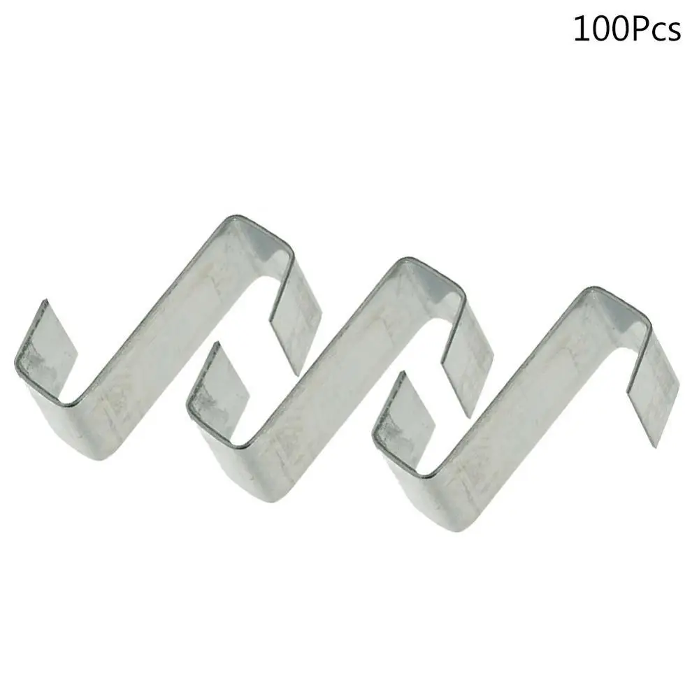 Greenhouse 100Pcs Stainless Steel Z-Type Metal Glazing Glass Overlap Clips Fixing Clamp Tool Fixing Tool