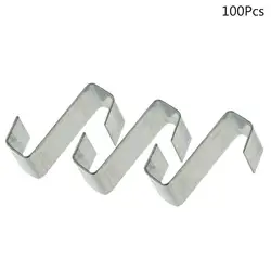 Greenhouse 100Pcs Stainless Steel Z-Type Metal Glazing Glass Overlap Clips Fixing Clamp Tool Fixing Tool