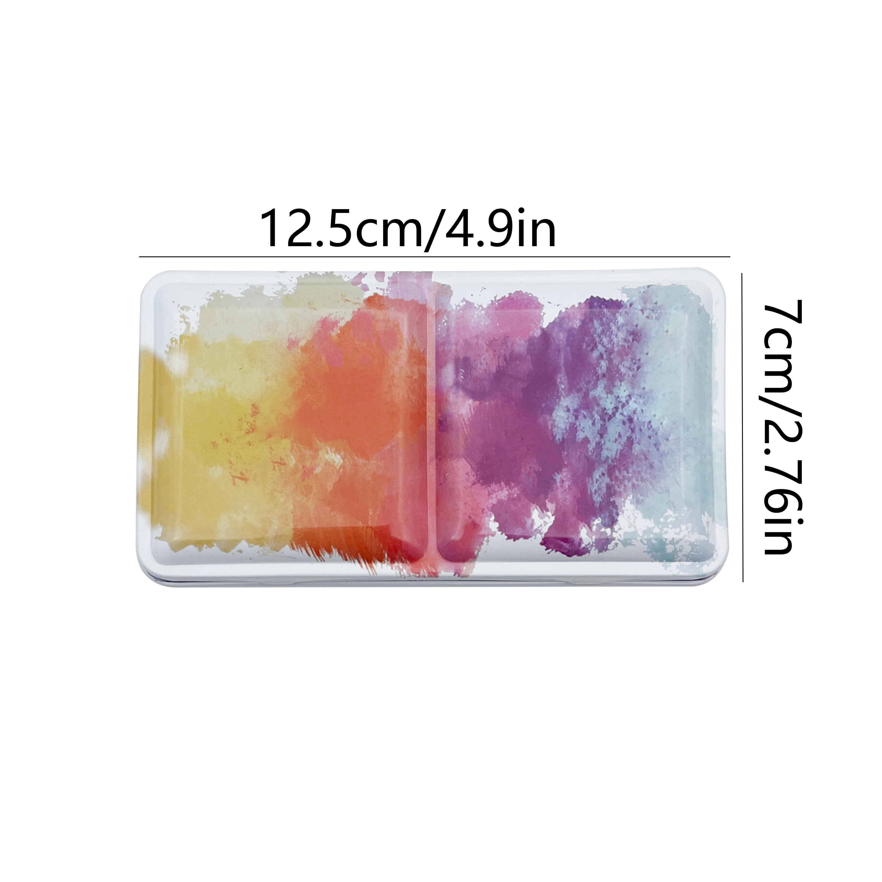 Empty Watercolor Palette, Empty Watercolor Tin with Fold Out Palette,14pcs Empty Half Pans Paint Case for Travel Painting 2