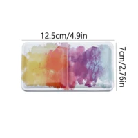 Empty Watercolor Palette, Empty Watercolor Tin with Fold Out Palette,14pcs Empty Half Pans Paint Case for Travel Painting 2