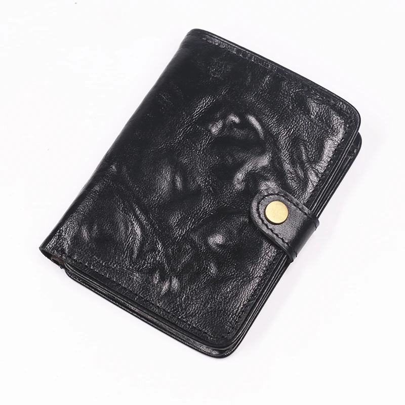 Vintage Genuine Leather Slim Bifold Wallet
