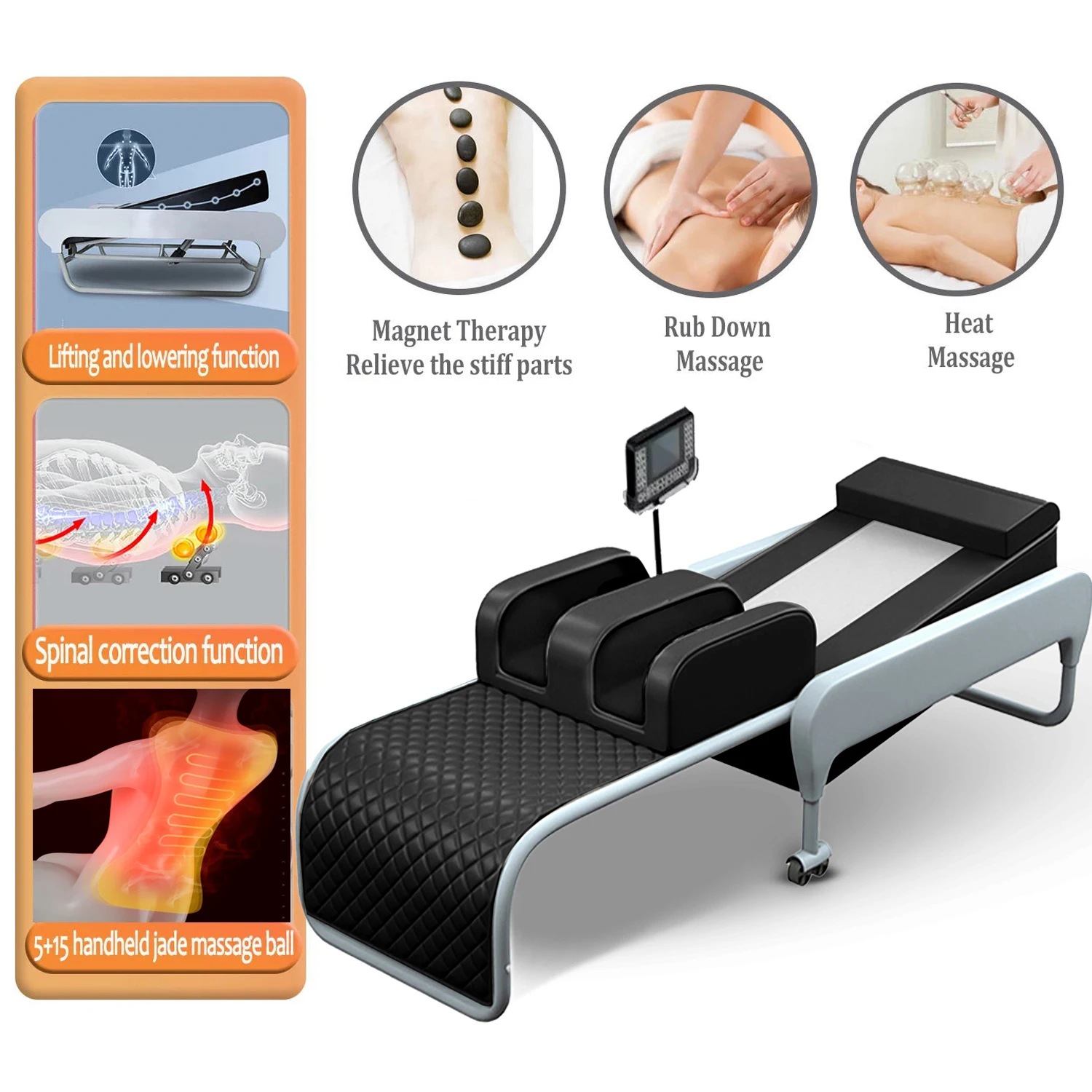 UKLife Home Office Aluminum Alloy Hot compress Massage Bed Hot Moxibustion Leg Airbag Luxury Massage Chair Massage Sofa 2