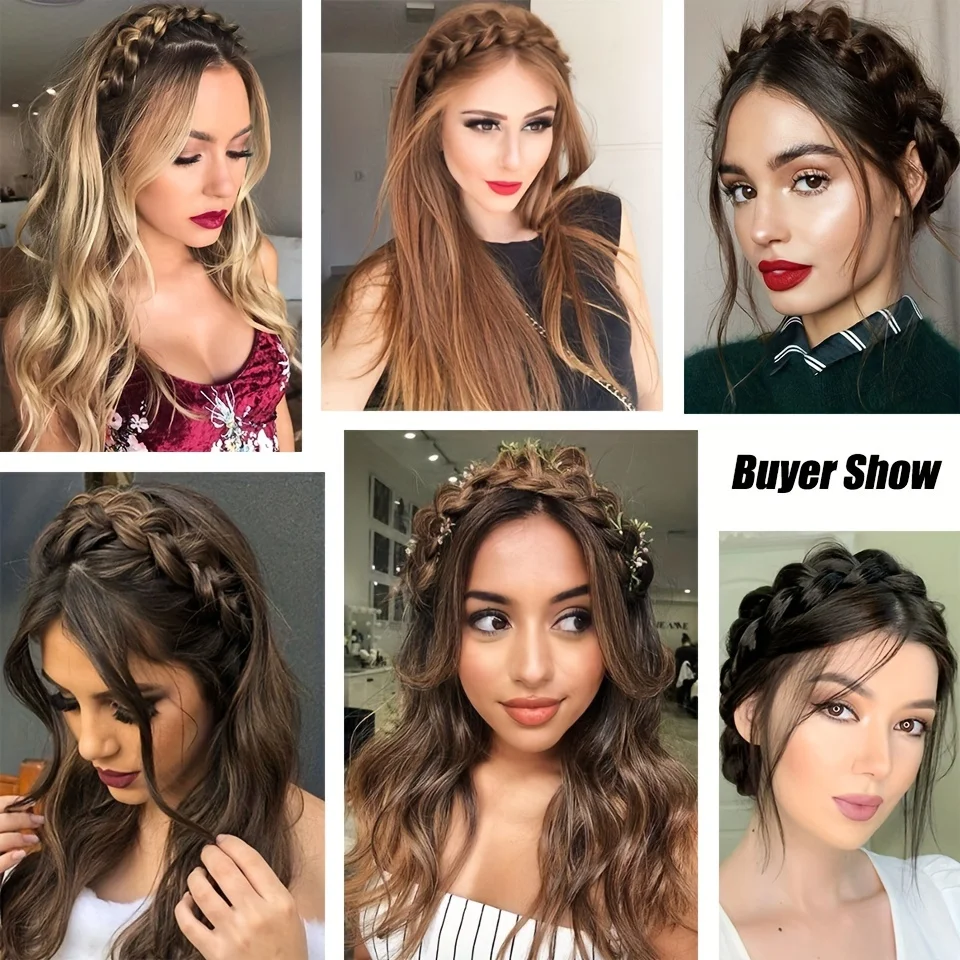 Synthetic Braided Headbands for Women Wide Twist Hairbands