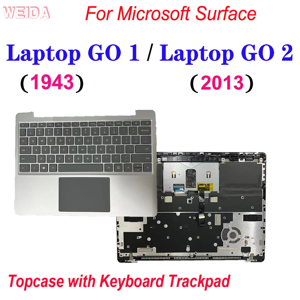 Tastiera Inglese Usa Per Microsoft Surface Laptop Go 1943 Surface Laptop Go 2 2013 Topcase Assembly Keyboard Con Trackpad Sliver