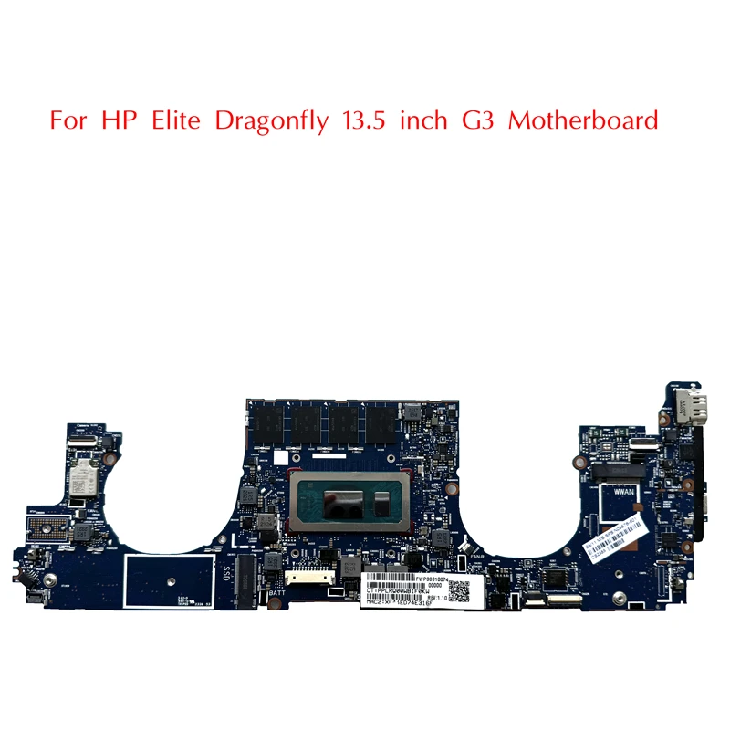 

N08576-601 Used For HP Elite Dragonfly 13.5 inch G3 Motherboard 6050A3321401-MB With I7-1265U 32GRAM LPDDR5 100% Tested