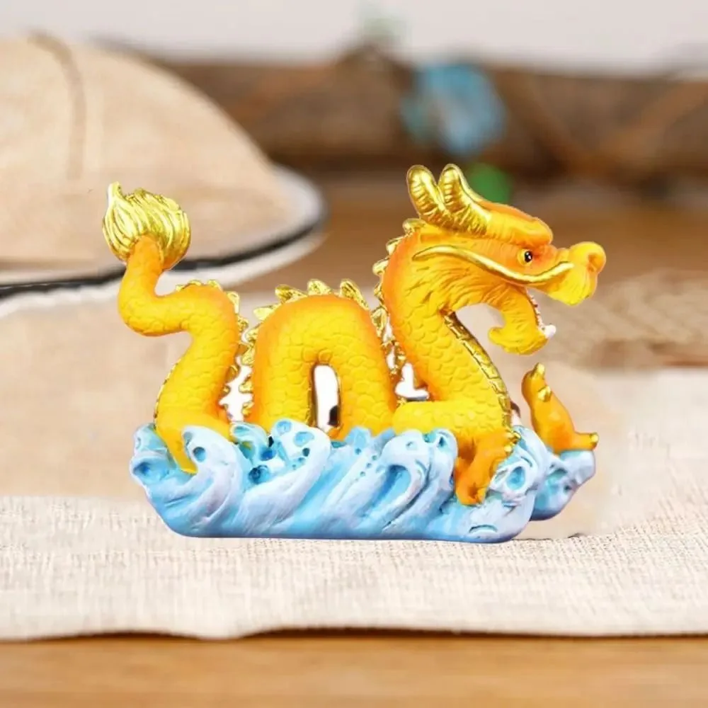 

Cute Dragon and Phoenix Resin Ornaments New New Year Chinese Style Cake Accessories Creative Spring Festival Home Decorations