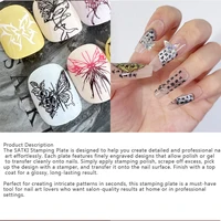 Plaque de stamping pour nail art, plaque en acier pour débutants, modèle de décoration d'ongles sans peinture manuelle, motif abstrait demi-ton, géométrique, à pois, technologie de matrice de points futuristes, dégradé, nail art rapide, nail art facile, la technologie change la vie, gel de stamping, huile de stamping, outil de stamping 4