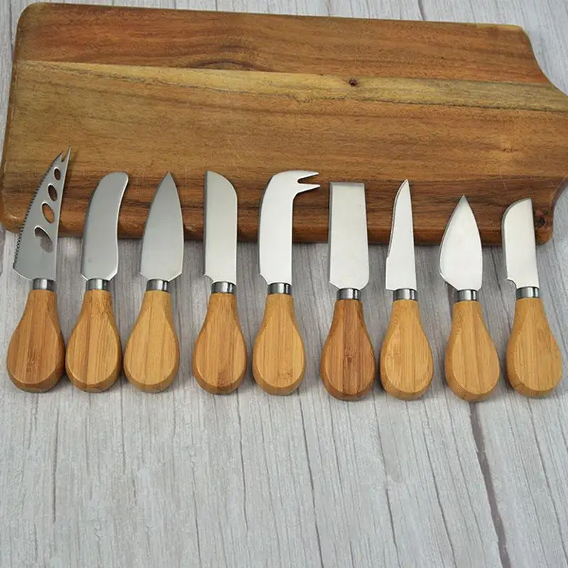 Cheese Knives Bulk Knife with Acacia Wooden Handle Butter for Butter Grater Raclette Cheese Board Kitchen Storage Tools