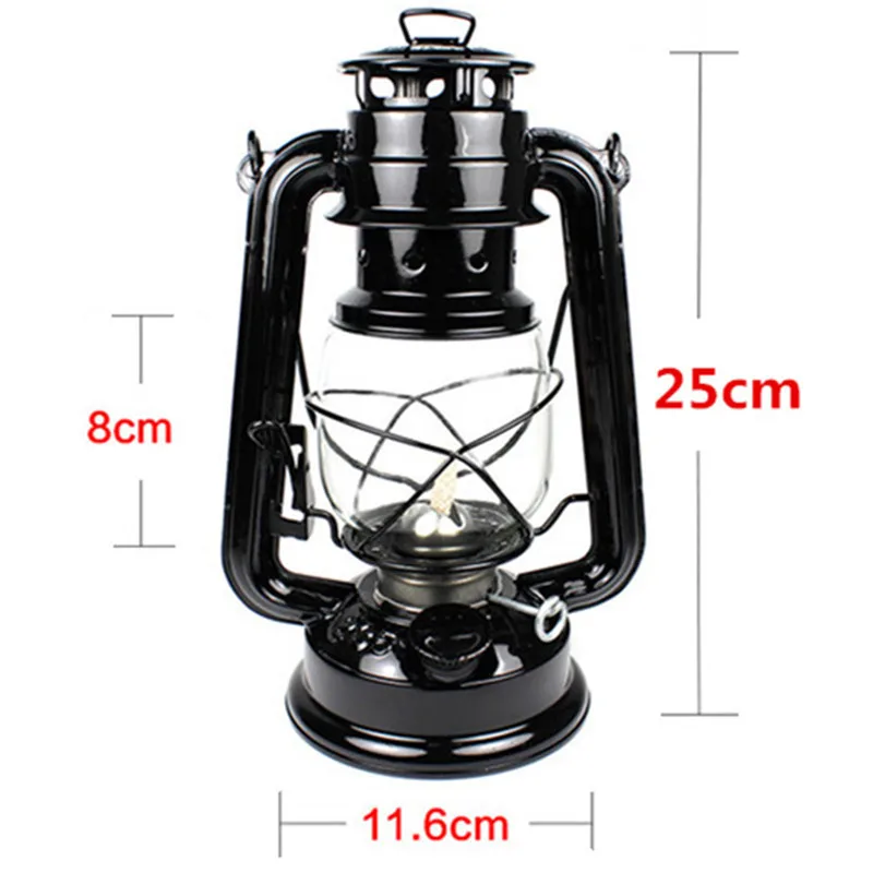 10inch Retro Outdoor Camping Kerosene Lamp Burning Hurricane Lantern Retro  Kerosene Lamps for Camping Hiking Patio Decoration - AliExpress