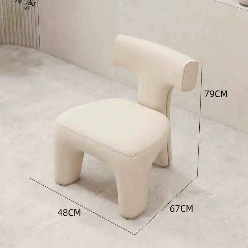 Modern Luxury Velvet Fabric Leisure Chair Nordic Simple Style Dining Chair Metal Frame Cafe