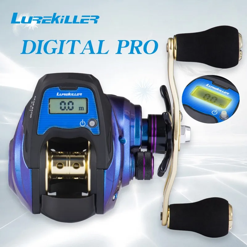 Lurekiller-carrete de pesca Baitcasting, dispositivo electrónico con  pantalla Digital ligera, 6,3: 1, 5 + 1BB - AliExpress