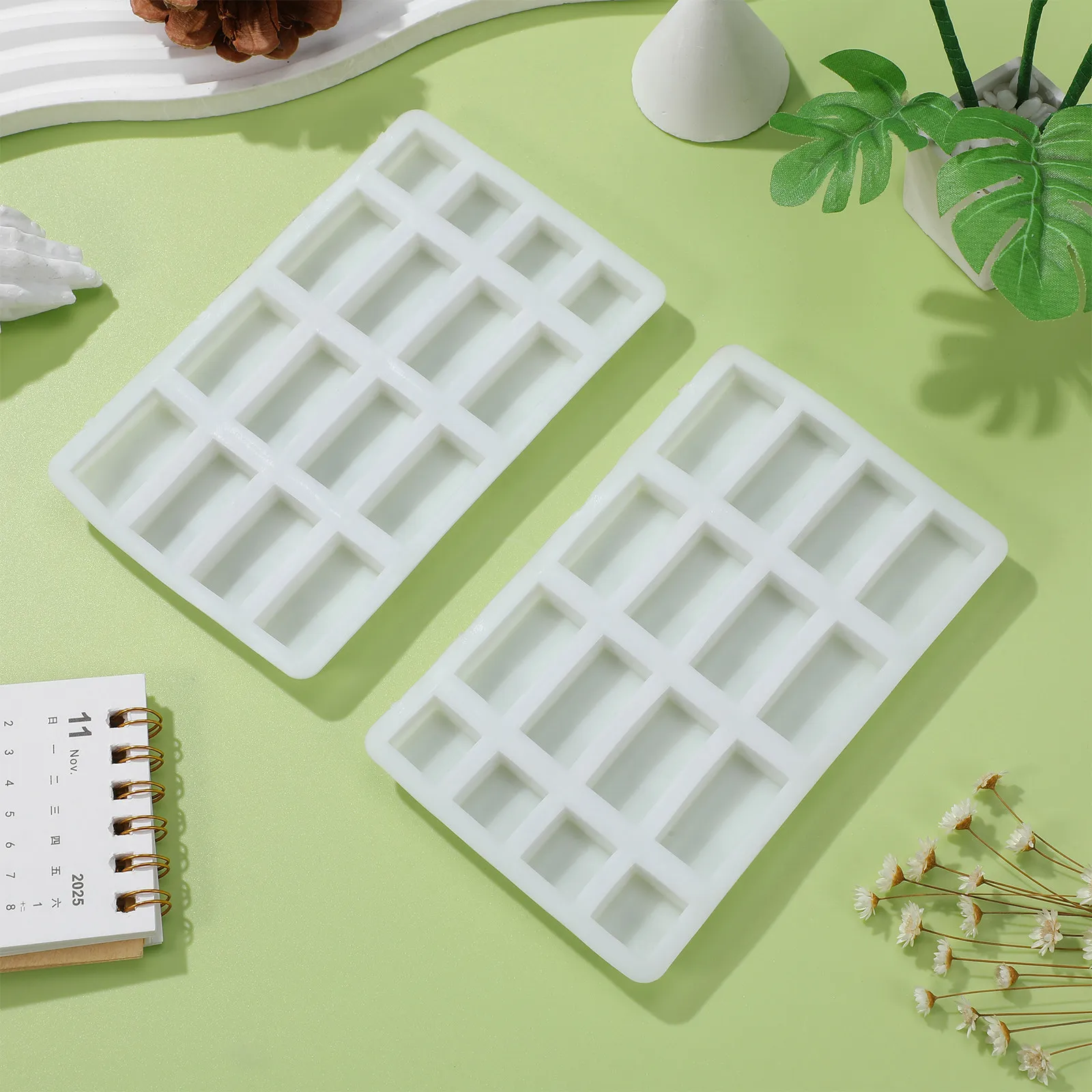 3Pcs DIY 미니 벽돌 만들기 금형 모래 테이블 실리콘 금형 벽돌 건축 도구 모래 테이블 풍경 마이크로 용품