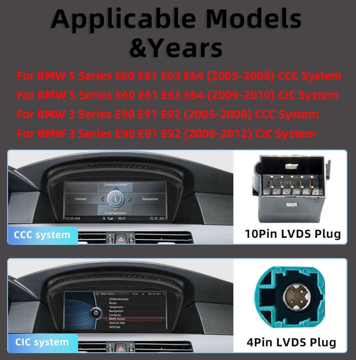 8 Core Android 12 AutoRadio For BMW Series 5/3 E60 E61 E62 E63 E90 E91 Multimedia Screen CICCCC GPS Navigation Head Unit Carplay