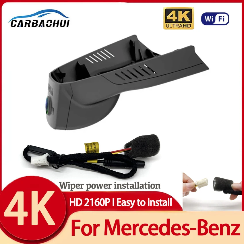 Dvr Per Auto Per Mercedes-Benz Mb A Classe A180 A250 A200 W176 Cla 180 W117 Cla180 Cla200 Gla 250 X156 2012-2015 Dashcam,4K Dash Cam