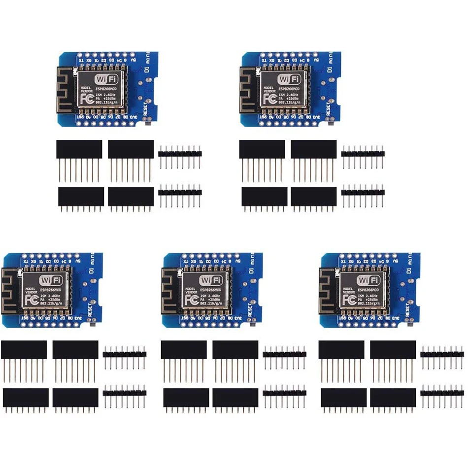 5 pcs ESP8266 ESP-12F NodeMcu Mini D1 Module WeMos Lua WiFi Internet ...