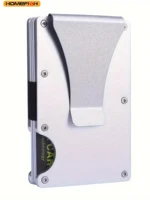 HOMEFISH Wallet For Men Minimalist Slim RFID Credit Card Holder & Money Clip Scratch Resistant Aluminum Card Holder Case 6