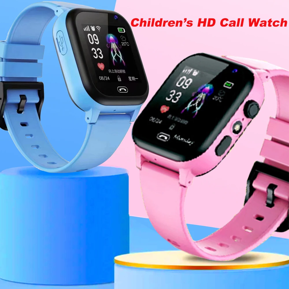어린이용 스마트 워치 SOS LBS 음성 채팅 전화 SIM 카드, 스마트 워치 카메라, 방수 전화 시계, 남아 및 여아용, 신제품