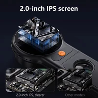 Microscope numérique Autofocus 500X avec 8 LED, Microscopes vidéo pièces de monnaie 2MP, loupe pliable de 2 pouces pour la réparation électronique 2